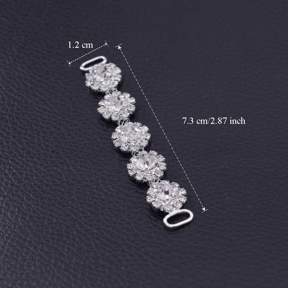 10 шт./лот швейный соединительный элемент для бикини кристальная Пряжка со