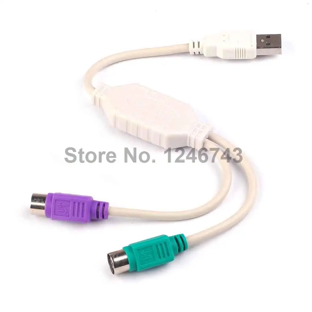 

1 шт. USB к PS2 кабель адаптер конвертер клавиатуры Мышь 01
