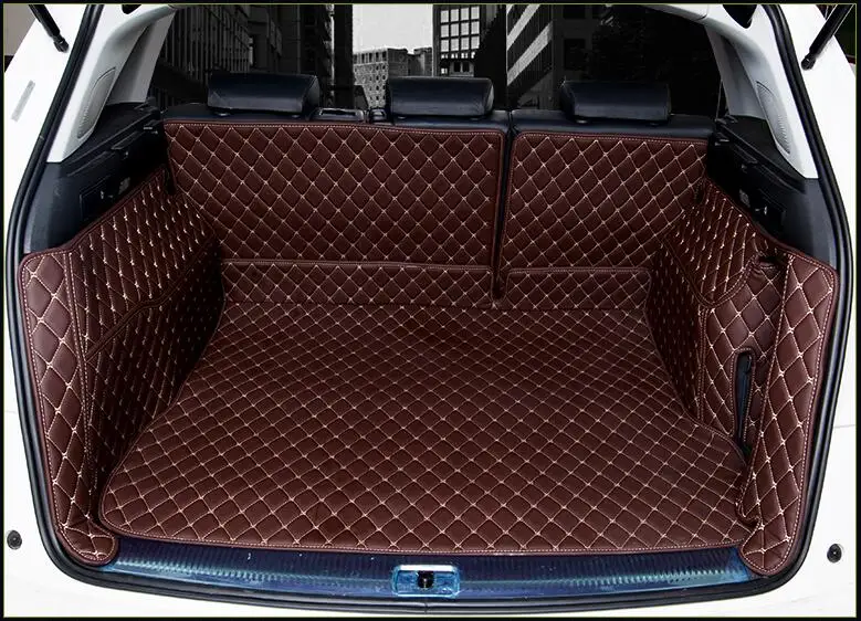 

CHOWTOTO Durable Waterproof Leather Luggage Carpets Custom Special Trunk Mats for Audi Q1 Q3 Q5 Q7 Luggage Pad