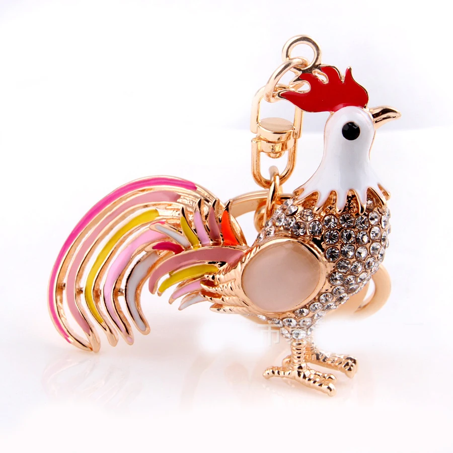 Pro acme 2017 новые красивые шикарные брелки с петухом Хрустальная цепочка для ключей