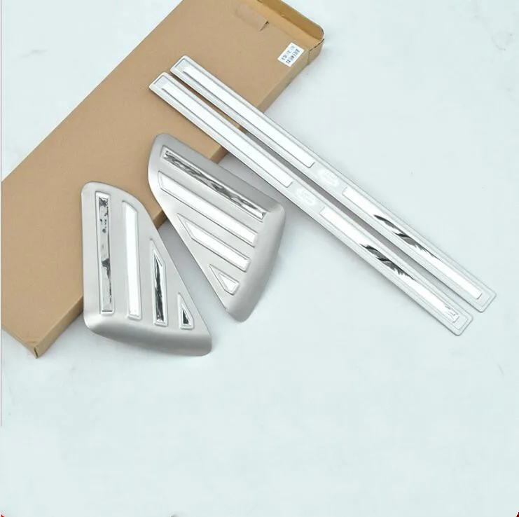 4pcs Inner Door Sill Scuff Threshold Protector Plate Cover For Land Rover Freelander 2 2009- Car Accessories