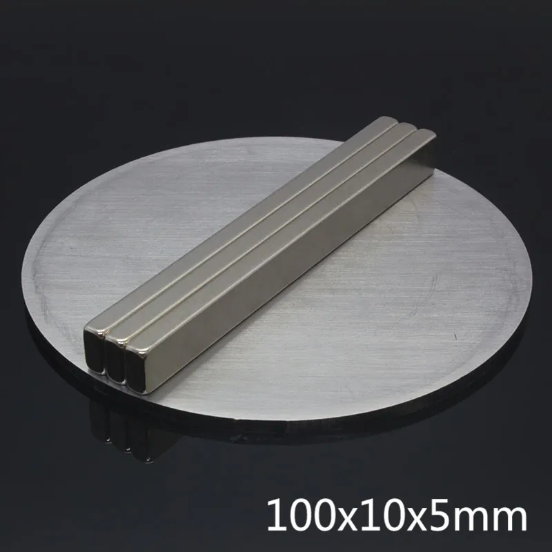 1pcs neodymium magnet Rare earth strip 100*10*5 Powerful magnetic NdFeB magnets 100X10X5 Free Shipping | Обустройство дома