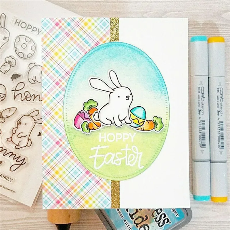 GJCrafts кролик ясно штампы и штамповка умирает для изготовление скрапбукинга