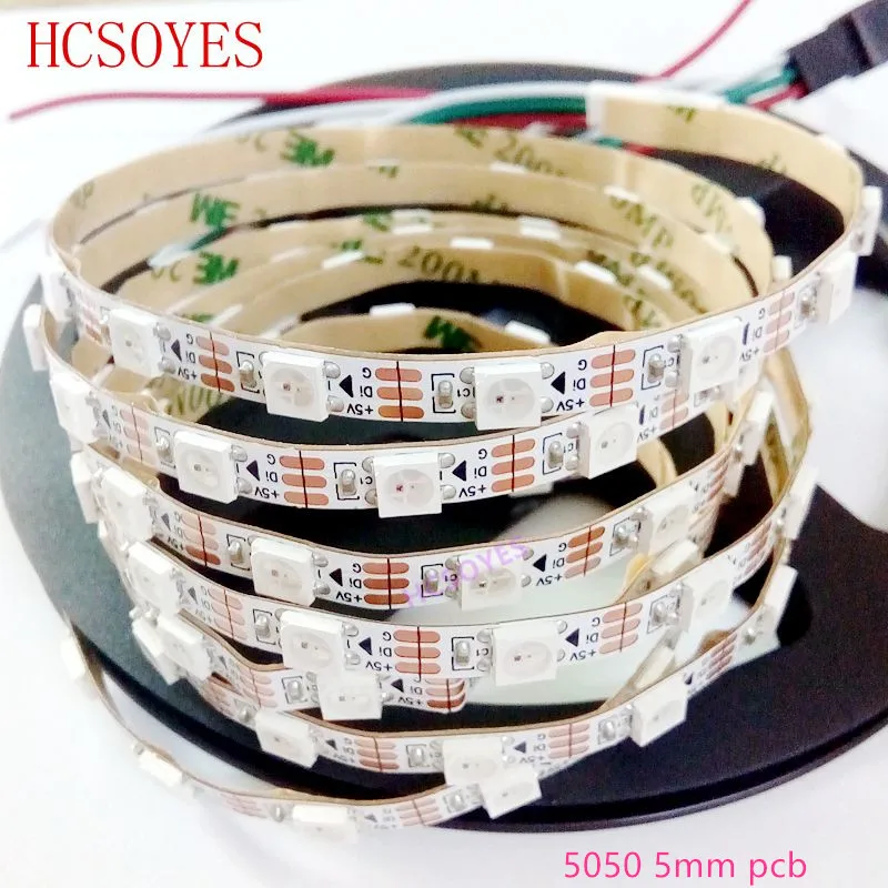 (2 м/лот) DC5V SK6812 3535 5050 60 светодиодный s/m 4 мм 5 PCB неводостойкая RGB адрессветодиодный