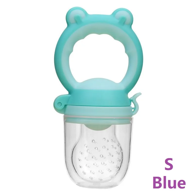 Blue S Поднять младшего возраста с рисунками героев из мультфильмов, рисунок лягушки, свежий Еда детская Силиконовая пустышка Bebes кукла трансфер до пустышки для младенцев Fuit соски-пустышки Фидер для Sucette соски chupetas - Цвет: Blue S