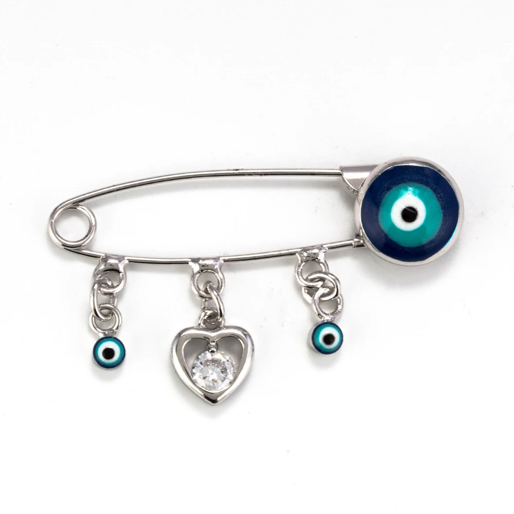 

MEIBEADS Ethnic Style Blue Evil Eye Brooch & Pin For Women Men Fashion Gold Color Heart Elephant Charm Animal Brooches Jewelry