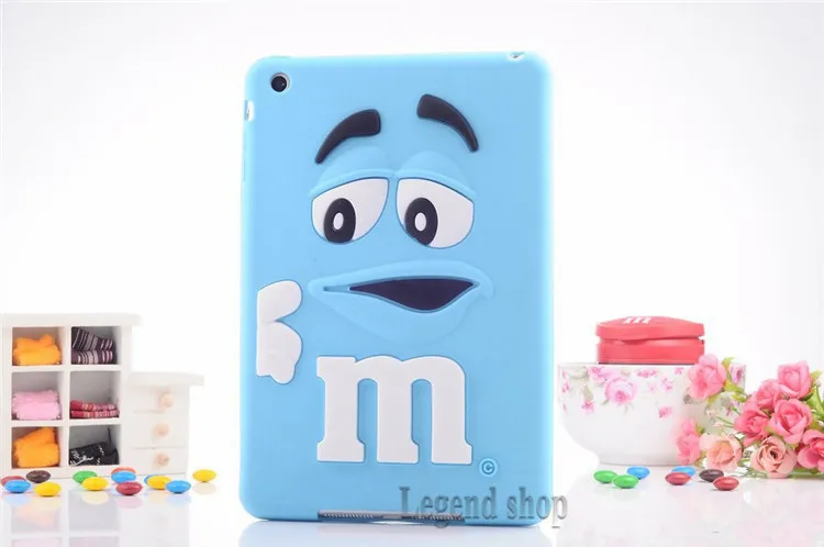 For ipad mini Chocolate Case Cute M&ampM Rainbow Bean Soft silicone back cover capa para fundas Free shipping | Компьютеры и офис