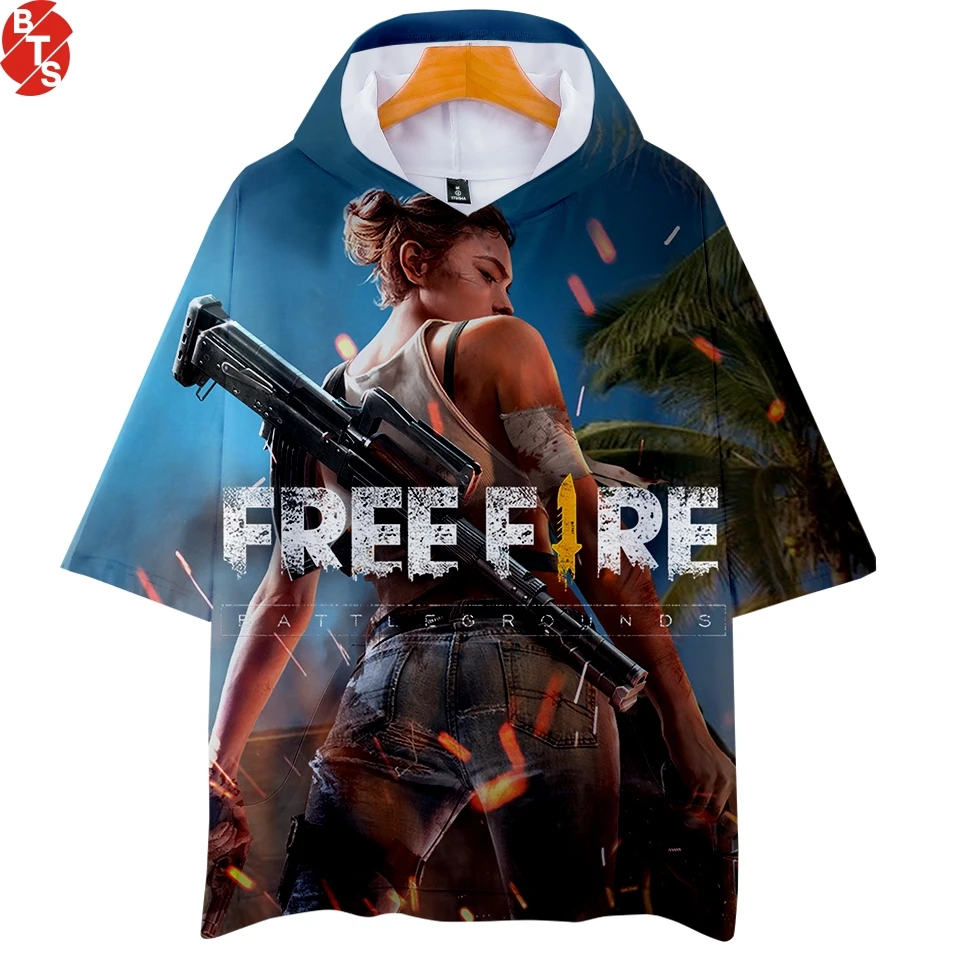 Популярные игры Free Fire 2018 футболки с капюшоном 3D принтом для женщин/мужчин