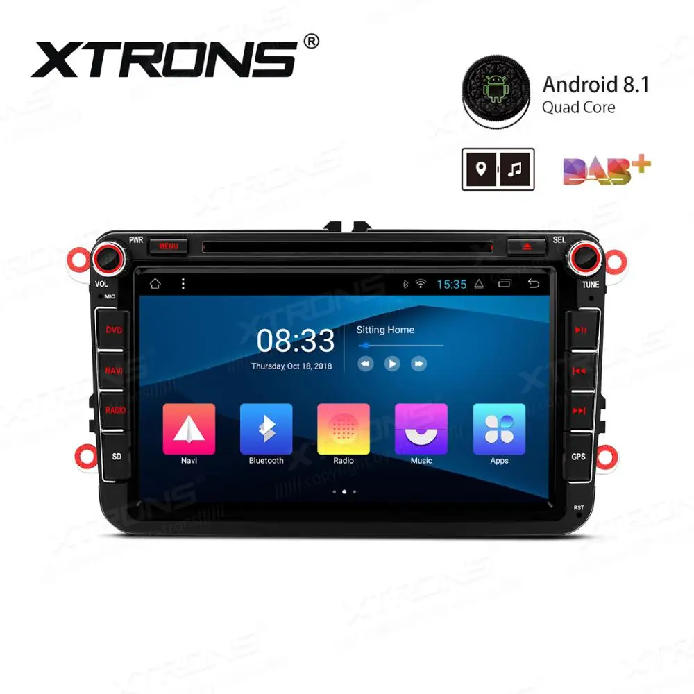 XTRONS 8 &quotAndroid 1 четырехъядерный 16 Гб ROM Автомобильный мультимедийный DVD плеер RCA GPS