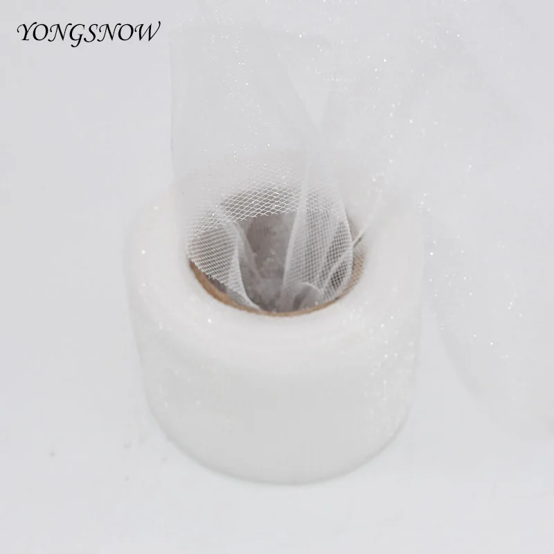 5 см * 25 ярдов блестящая ткань тюль рулон прозрачный кристалл органза катушка