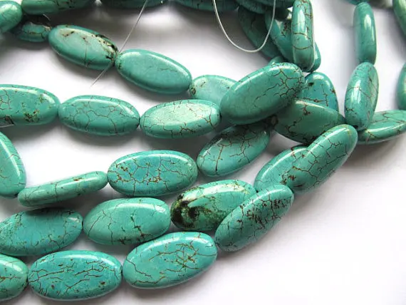 

5strands turquoise gemstone long oval 15x30mm loose beads