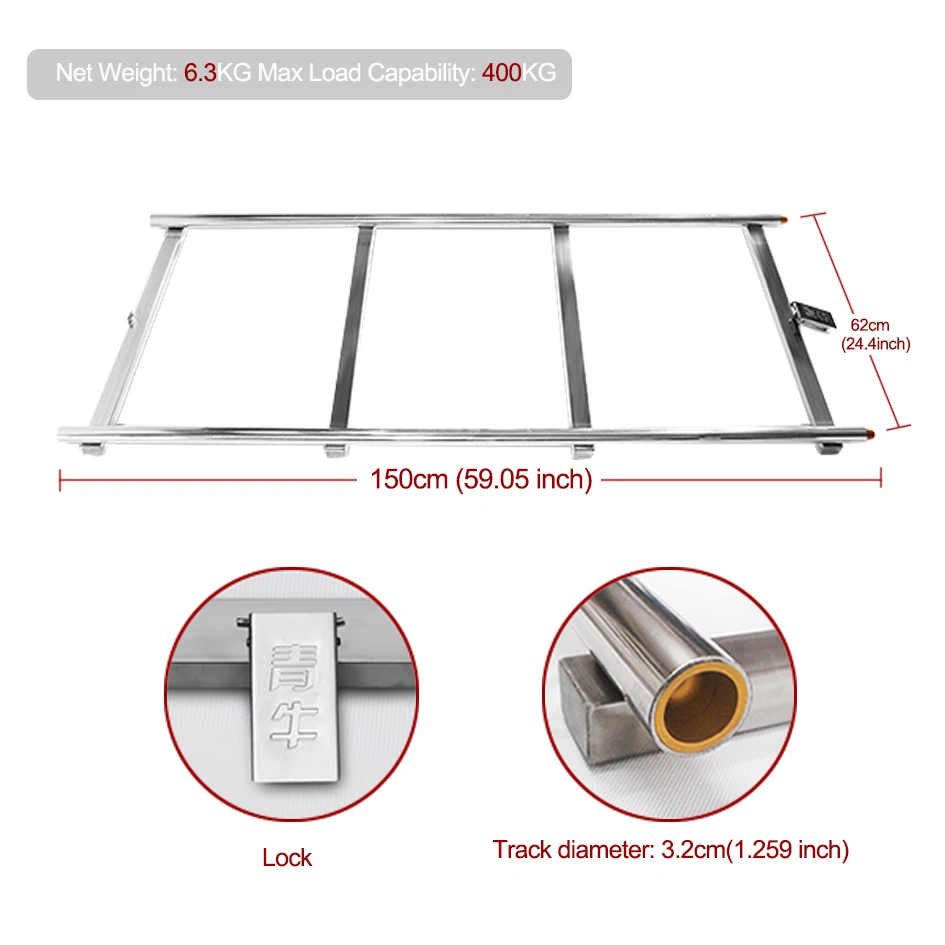 Максимальная нагрузка 400 фунтов сверхмощный нержавеющий изогнутый и прямой