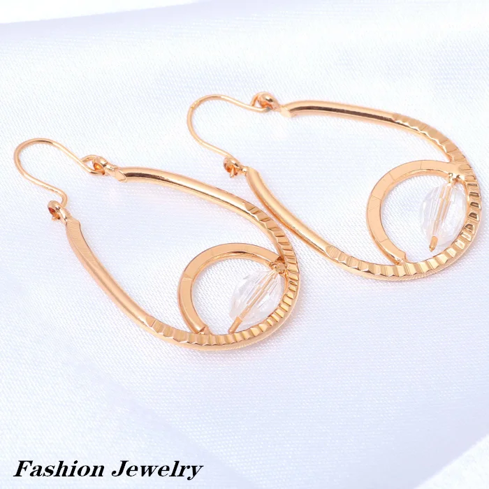 Индивидуальный дизайн модные золотые и белые серьги из фианита ювелирные