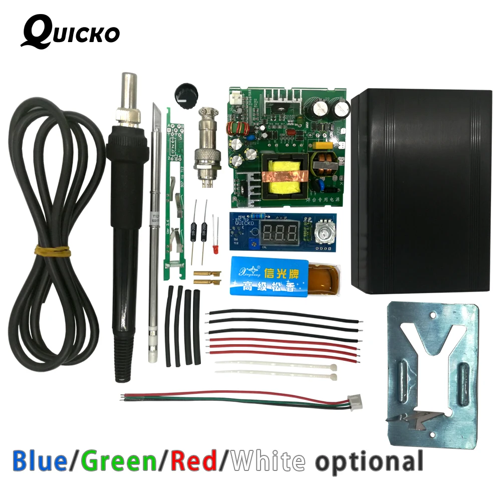 Светодиодсветодиодный цифровая паяльная станция QUICKO STC T12 наборы сделай сам