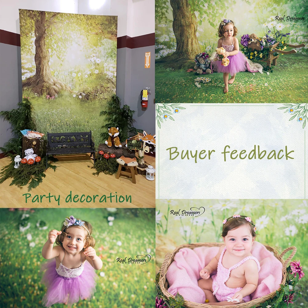 Фон для фотосъемки Allenjoy с изображением весенней Пасхи леса луга цветов сказок