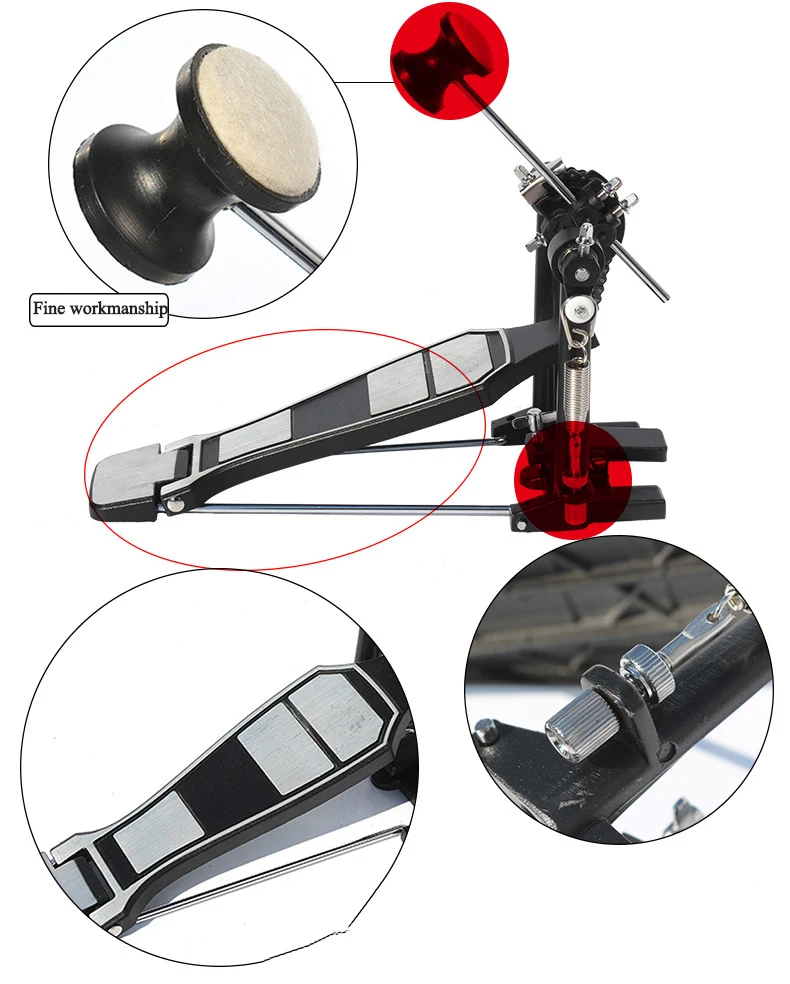 Ipusen multiple colour 400mm adult children Drum Five Drum four Cymbals beginners introduction practice professional performance