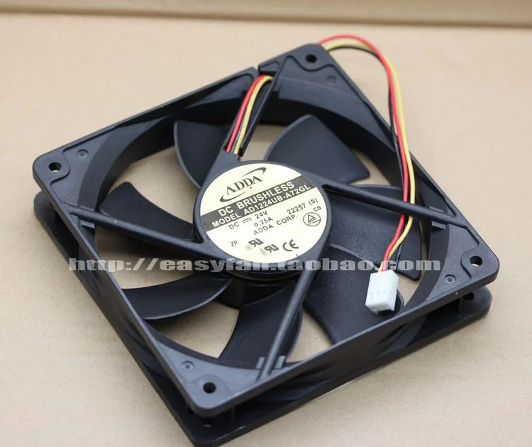 Охлаждающий вентилятор для сервера ADDA AD1224UB-A72GL DC 24 в 120 А 120x25 мм