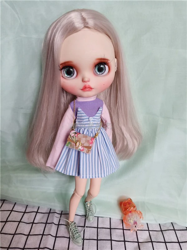 1 шт. элегантные куклы исходящие пакеты цветок Печать цепи сумки для blyth, 1/6 bjd holala куклы аксессуары сумка для кукол 2*3 см
