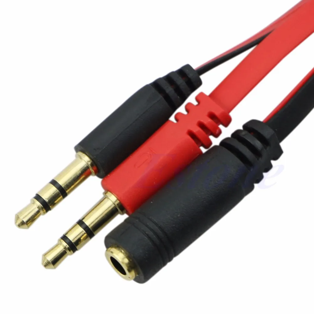 3 5 мм мама к двойному штекеру наушники микрофон аудио Y сплиттер Удлинительный