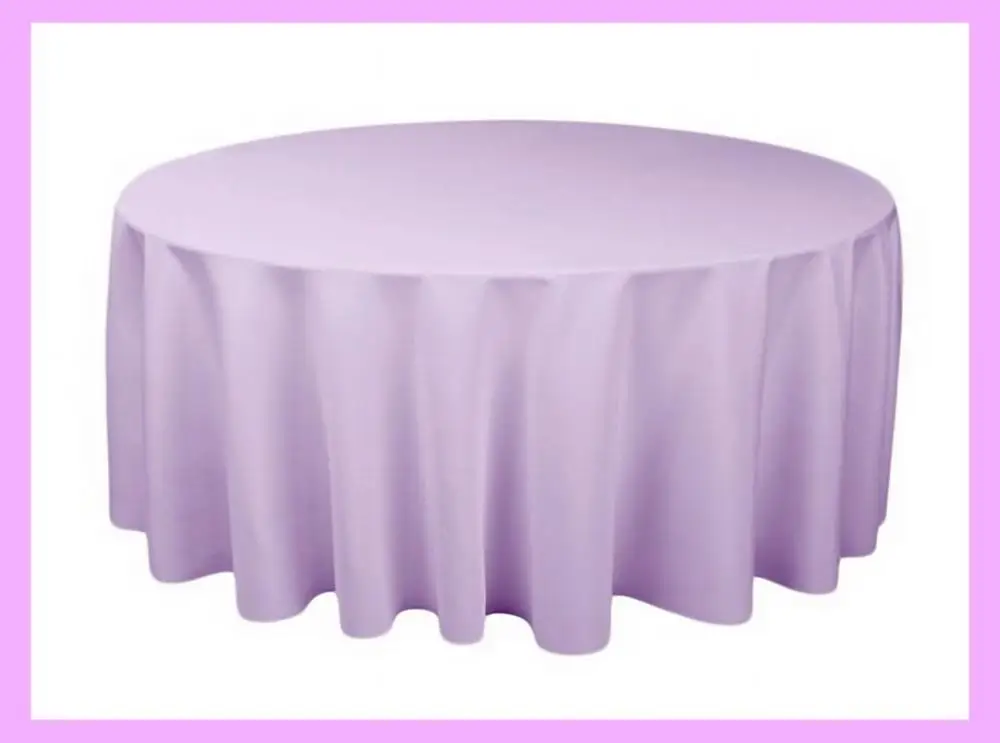 Lilac Livia Event Tex круглая Свадебная скатерть события День рождения украшение дома белая Рождественская скатерть из полиэстра крышка - Цвет: Lilac