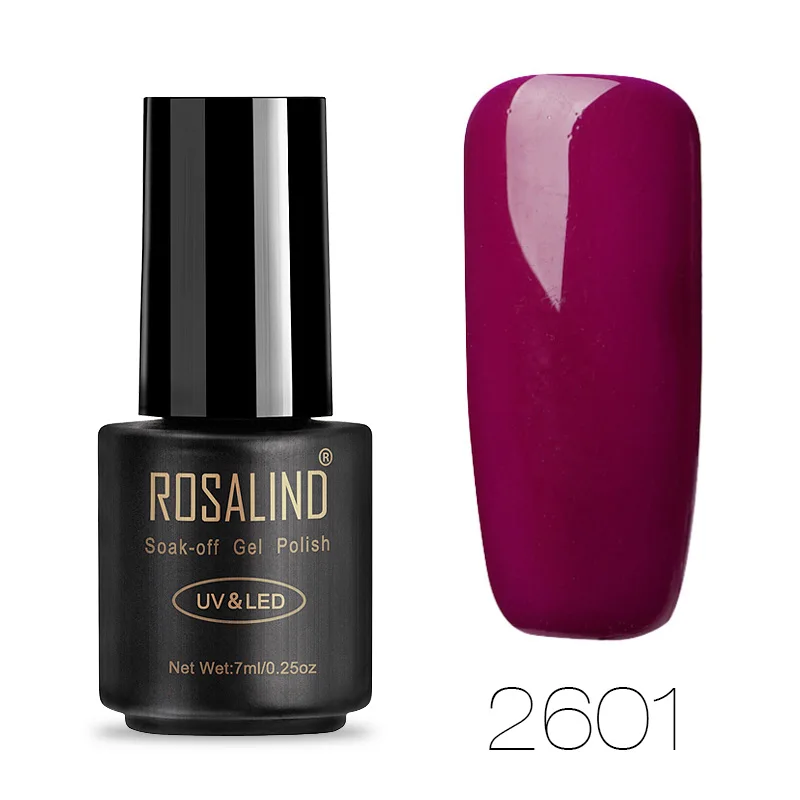 ROSALIND Гель-лак для ногтей Набор для гель-лаков 7 мл свежие цвета ногтей Полупостоянный УФ-Маникюр для дизайна ногтей Гибридный Гель-лак - Цвет: RA2601