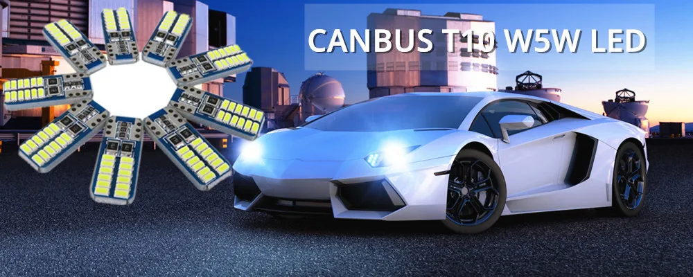 WLJH 10x Canbus 3014 SMD T10 светодиодный W5W 2825 лампы светильник 12В светодиодный автомобильный светильник s светильник ing для Audi A3 A4 A5 A6 A8 Q5 Q7 RS4 RS5 TT