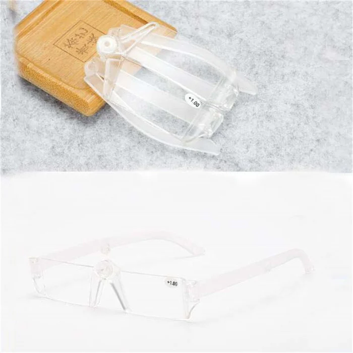 Transparent Beetle Стиль складные очки для чтения без оправы для женщин и мужчин удобные портативные полимерные очки для дальнозоркости лупа+ 1,0+ 1,5 до+ 4,0 - Цвет оправы: Transparent