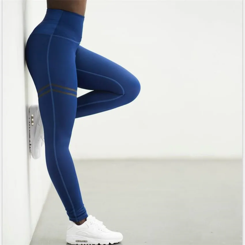 fashion Gothic Sexy pants Hip Push Up Leggings For Fitness workout High Waist Jogging women Jegging Leggins punk Legins - Цвет: blue