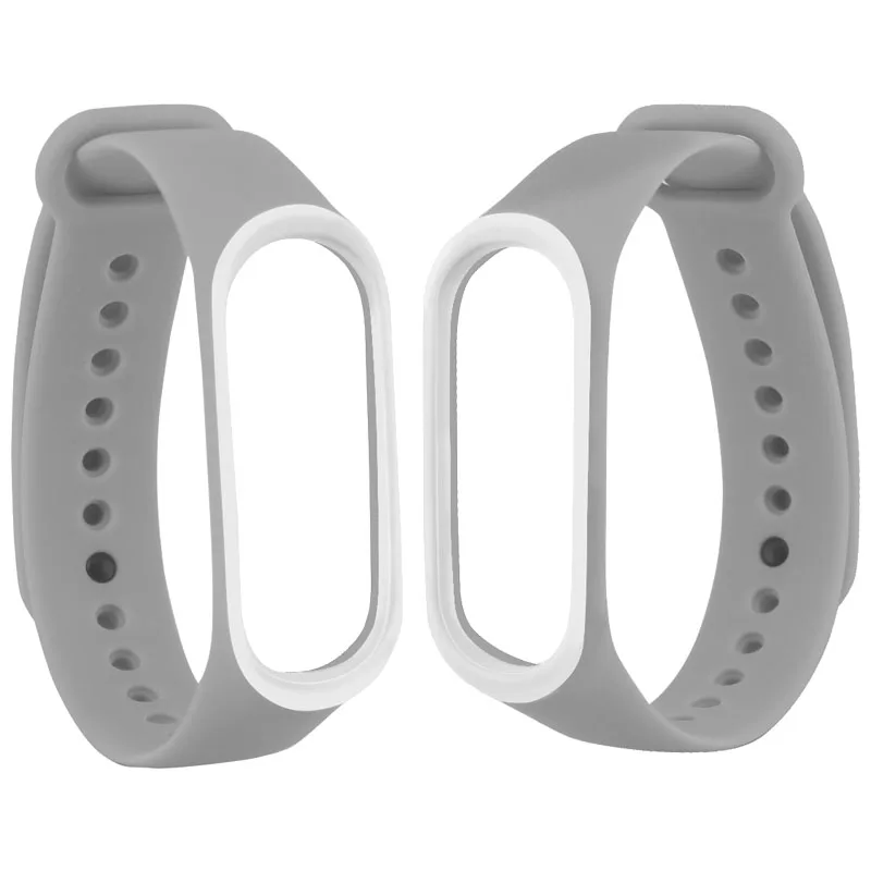 4 Mi Band 3 4 браслет для Xiaomi mi 3 4 ремешок на запястье Двойной Цветной силиконовый браслет Смарт-браслет аксессуары - Цвет: 4