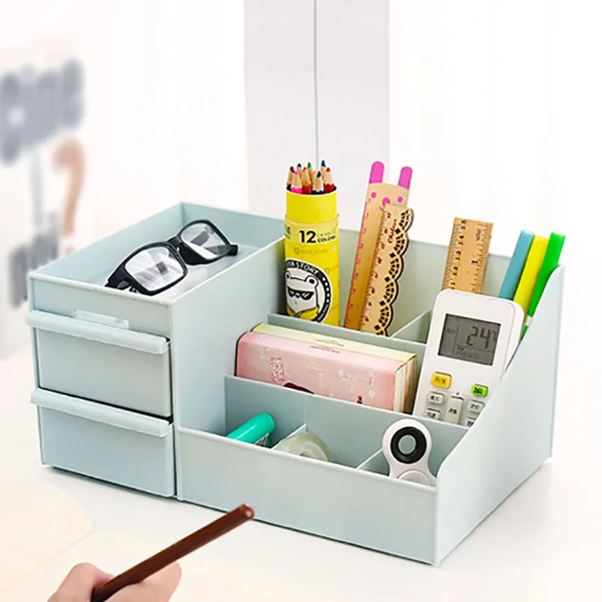 Plastic Cosmetic Drawer Makeup Organizer Storage Box Container Desktop Casket Holder Sundries Case | Дом и сад