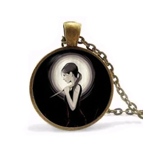 Стимпанк 2017 новинка Буффи ожерелье Вампир Slayer кулон ювелирное изделие стекло