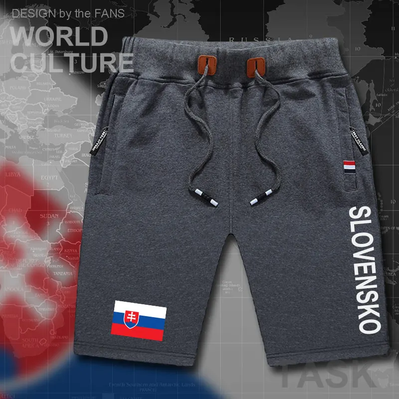 Мужские спортивные шорты с флагом на молнии и карманом | Мужская одежда