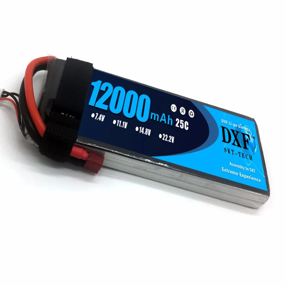 Литий-полимерный аккумулятор DXF 12000 мАч 7 4 В 2S 25C RC для вертолета S1000 дрона FPV UAV