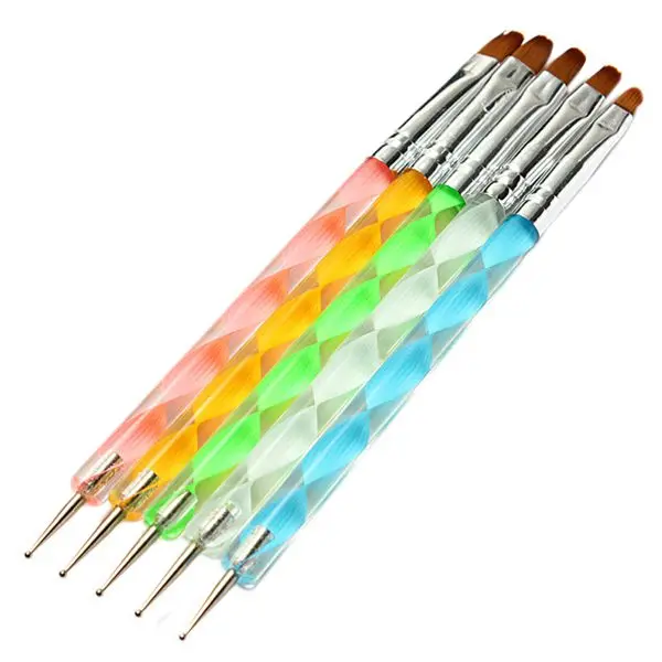 Лучший ногтей Pen Brush УФ-гель Живопись Рисунок Совет лайнер польский Щетки