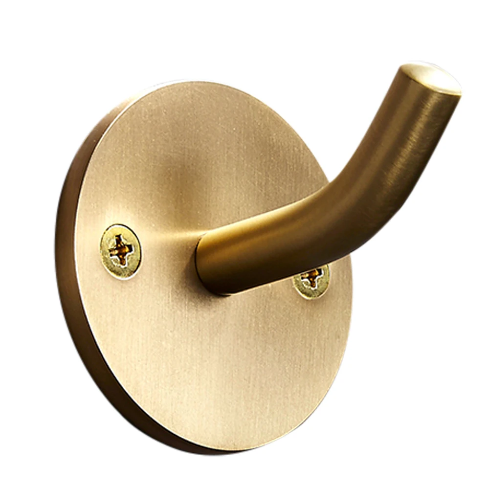

Leyden Stainless Steel Towel Hook Brushed Gold,Wall Mounted Robe Hanger Round Edge and Corner Modern Rack
