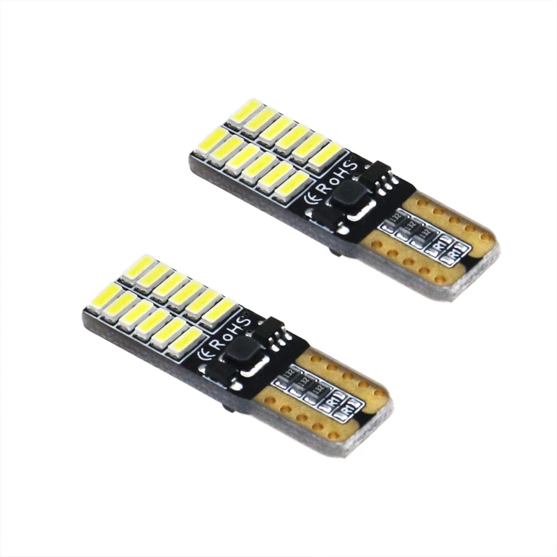 1000 шт. T10 W5W 4014 24SMD авто светодиодный автомобильные лампы для чтения просвет