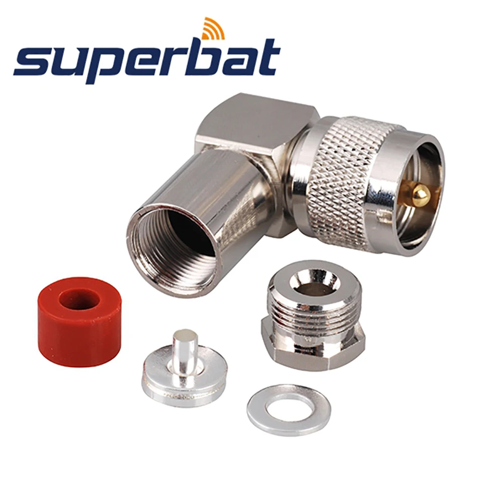 Superbat UHF PL259 зажим вилка правый угол РЧ коаксиальный разъем для RG58 LMR195 RG400