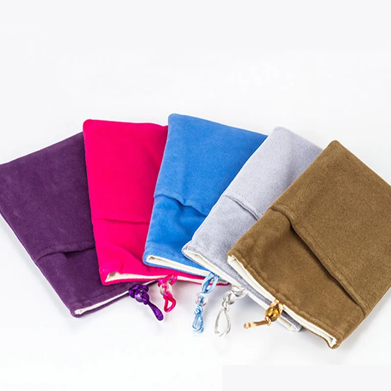 2 шт./лот цветная Толстая двухслойная бархатная сумка для банк питания мобильного