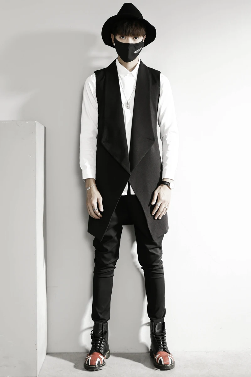 Мужская одежда модный оригинальный дизайнерский жилет средней длины GD костюмы