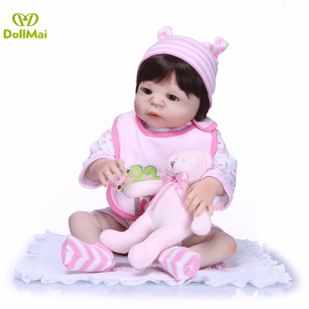 

Кукла реборн Мягкая силиконовая, Реалистичная кукла-младенец, полностью виниловая Кукла-младенец для девочек, 23 дюйма, 57 см