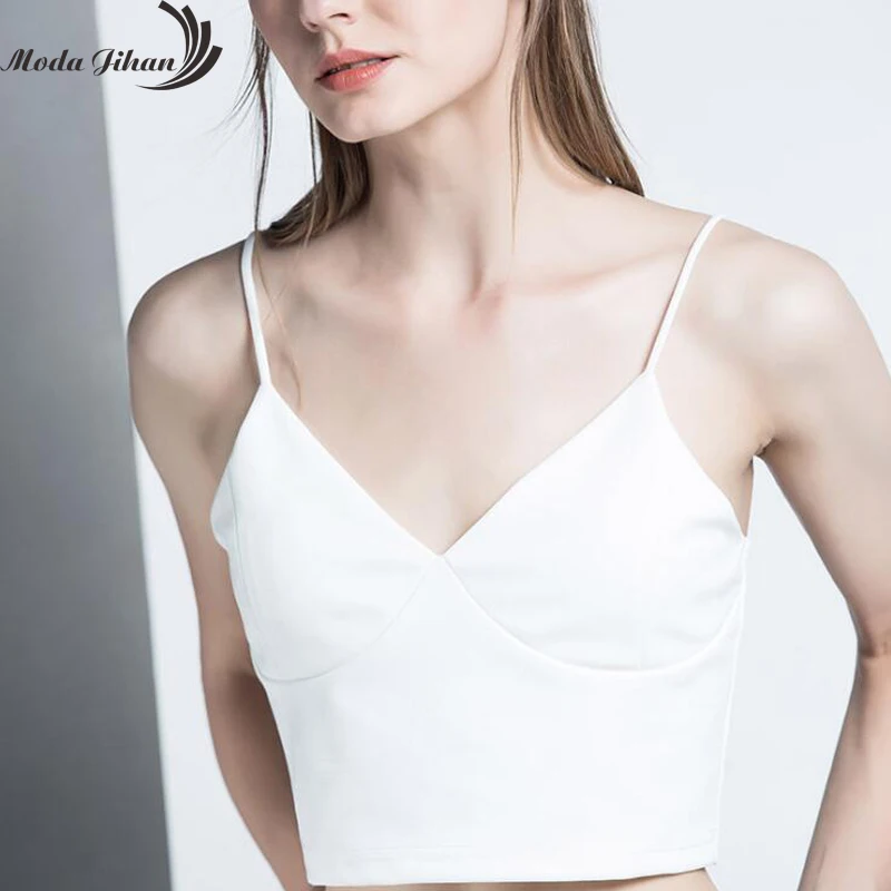Moda Jihan женские облегающие топы-трубы укороченный топ хлопковый бюстгальтер