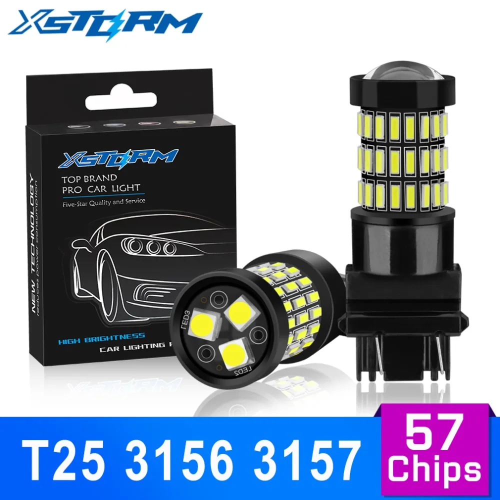2 шт. T25 3156 3157 Led P27W P27/7W светодиодные лампы супер яркие 1200LM Автомобильная