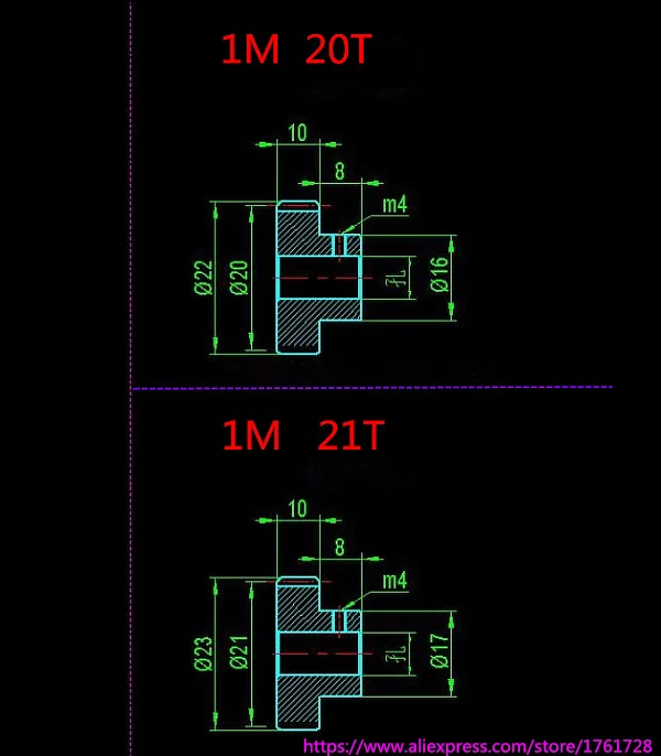 1 модульная металлическая Шестерня 1M 20T 21T 22T 23T 24T 25T 26T 27T 28T 29T из углеродистой стали