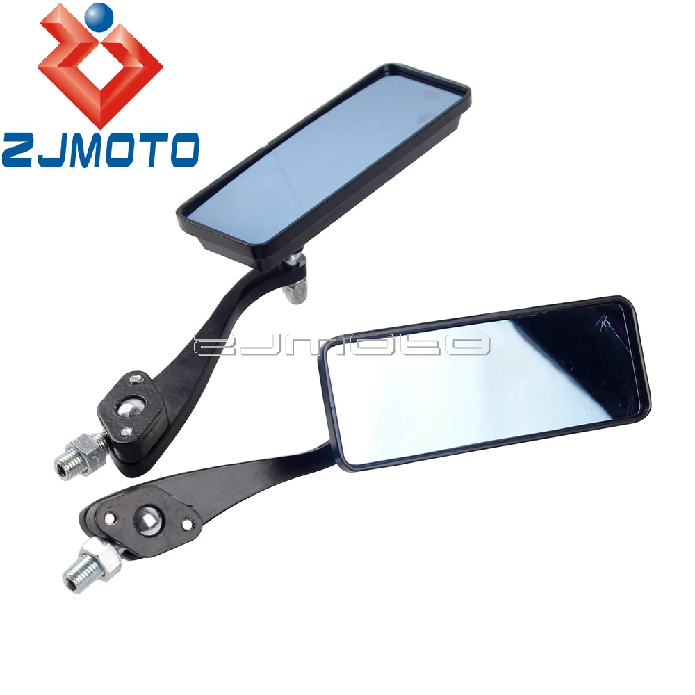 Универсальные прямоугольные зеркала заднего вида с резьбой 10 мм для мотоцикла