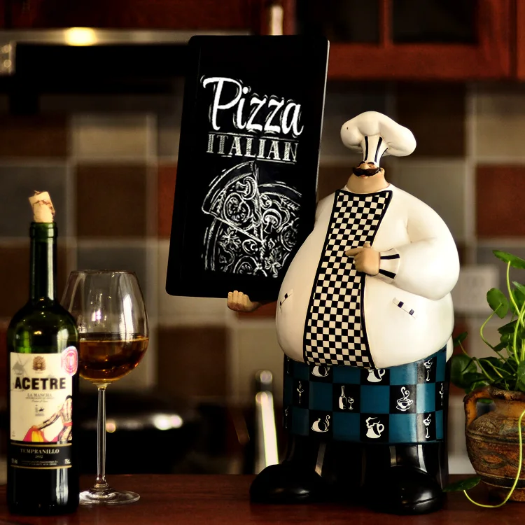 Европейская домашняя мебель фигурки кафе декоративная доска шеф-повара