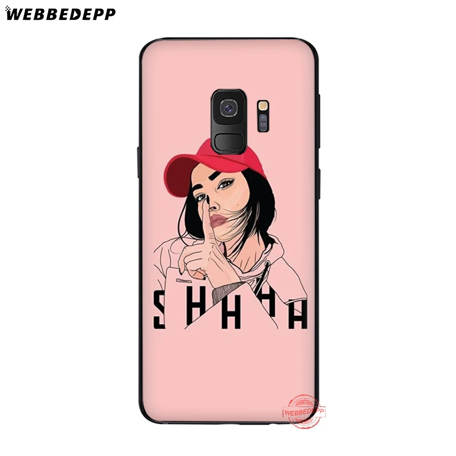 WEBBEDEPP модный мультяшный сексуальный черный мягкий чехол из ТПУ для Samsung A3 A5 A6 A7 A8 A9