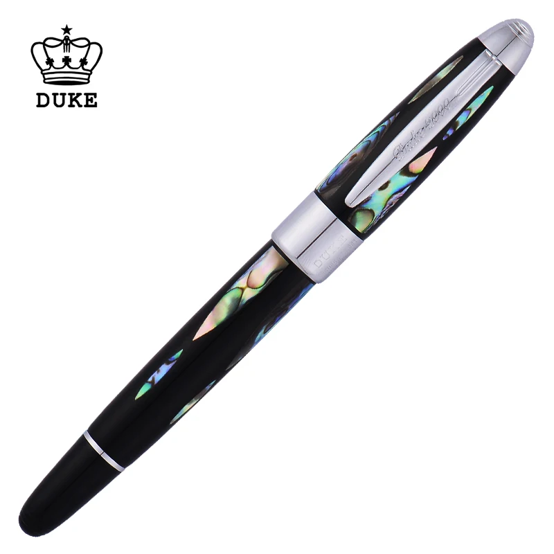 Duke Real Seashell Rollerball Pen, Beautiful Night Pearl In The Dark Green Sea Fine Point Collection Gift Pen & Wooden Gift Box