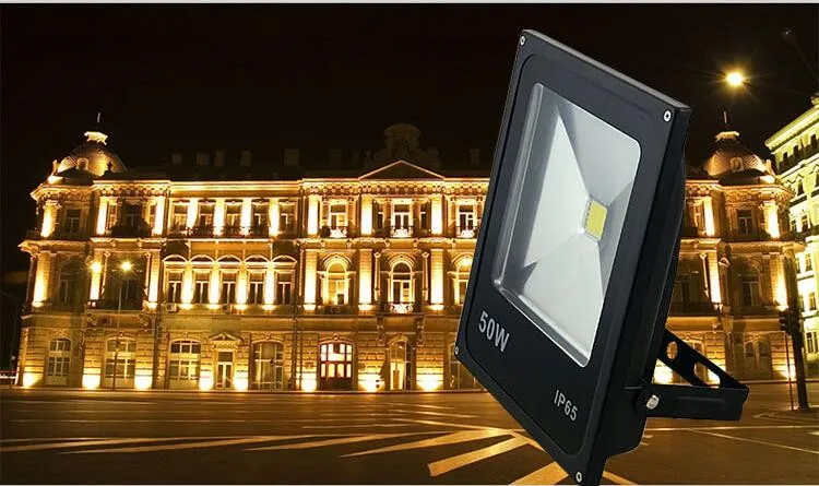 Светодио дный Светодиодный прожектор 10W 20W 30W 50W 100 Вт COB светодио дный Светодиодный прожектор Наружное освещение проектор отражатель сад Squarer настенный светильник