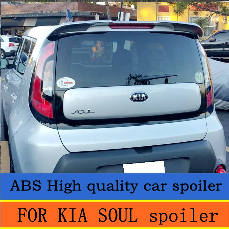 Для Kia Soul 2016 2018 Спойлер ABS Материал заднее крыло автомобиля праймер цвет задний