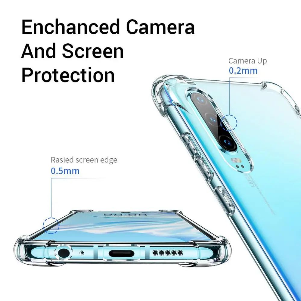 Clear TPU Back Air Cushion Phone Case For Huawei P20 P10 P9 Lite Pro Cases Ultra-thin Cover Honor 8 9 10 Mate |